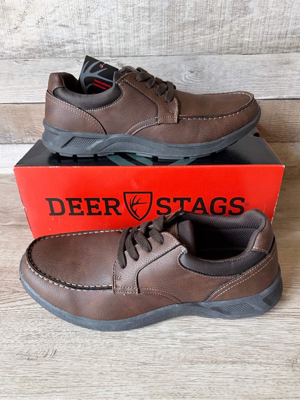 Deer Stags Pike Men's Casual Shoes Brown Size 11M NWT Memory Foam